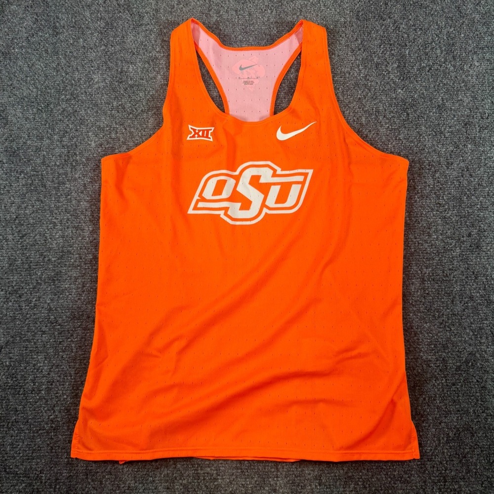 Nike Elite Oklahoma State Cowboys Womens Medium Team Issued Track Singlet MiUSA